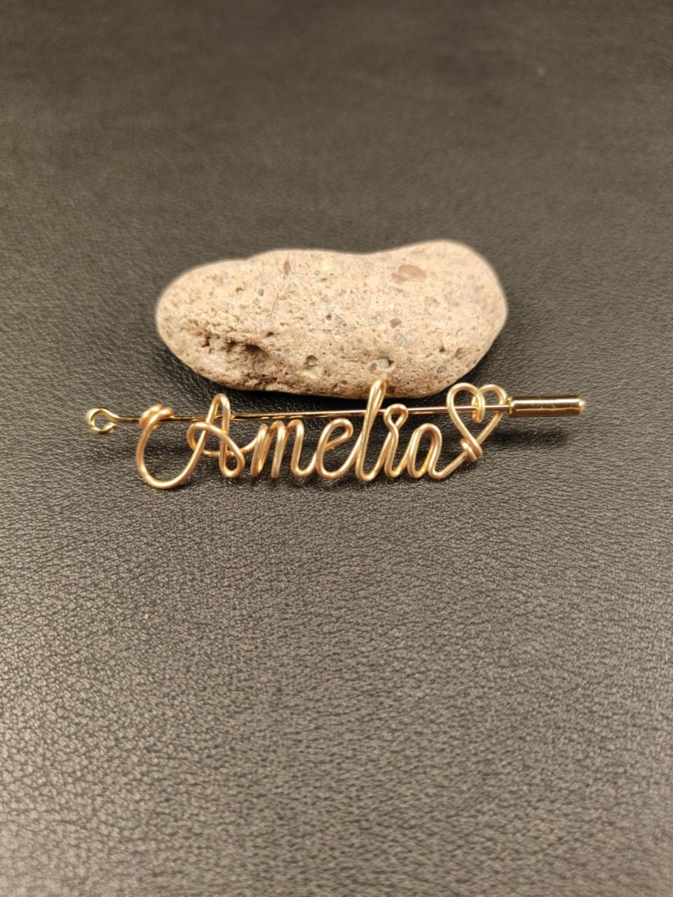 Heartline Initial Brooch