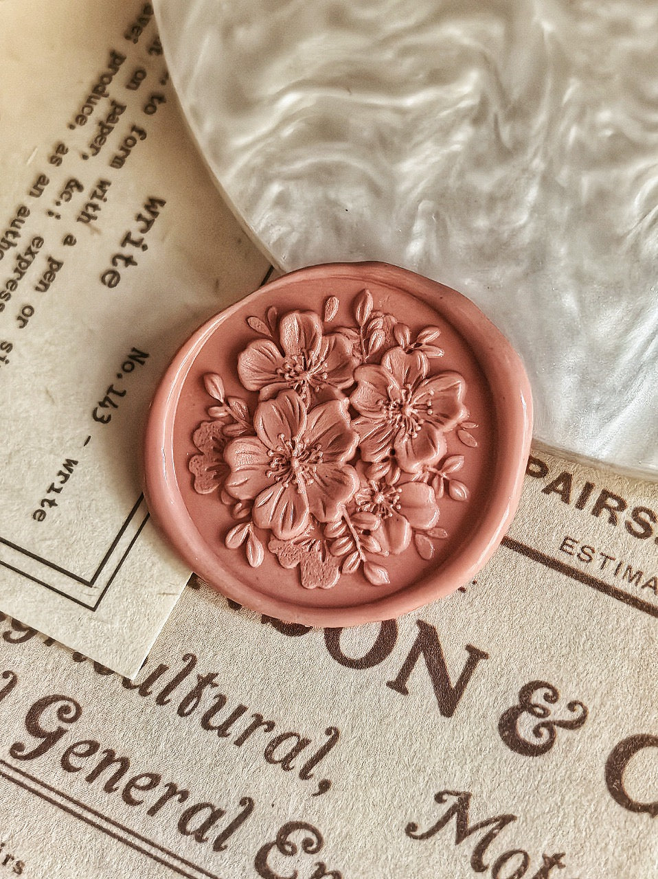 Four Magnolia Petals Wax Seal Stamp