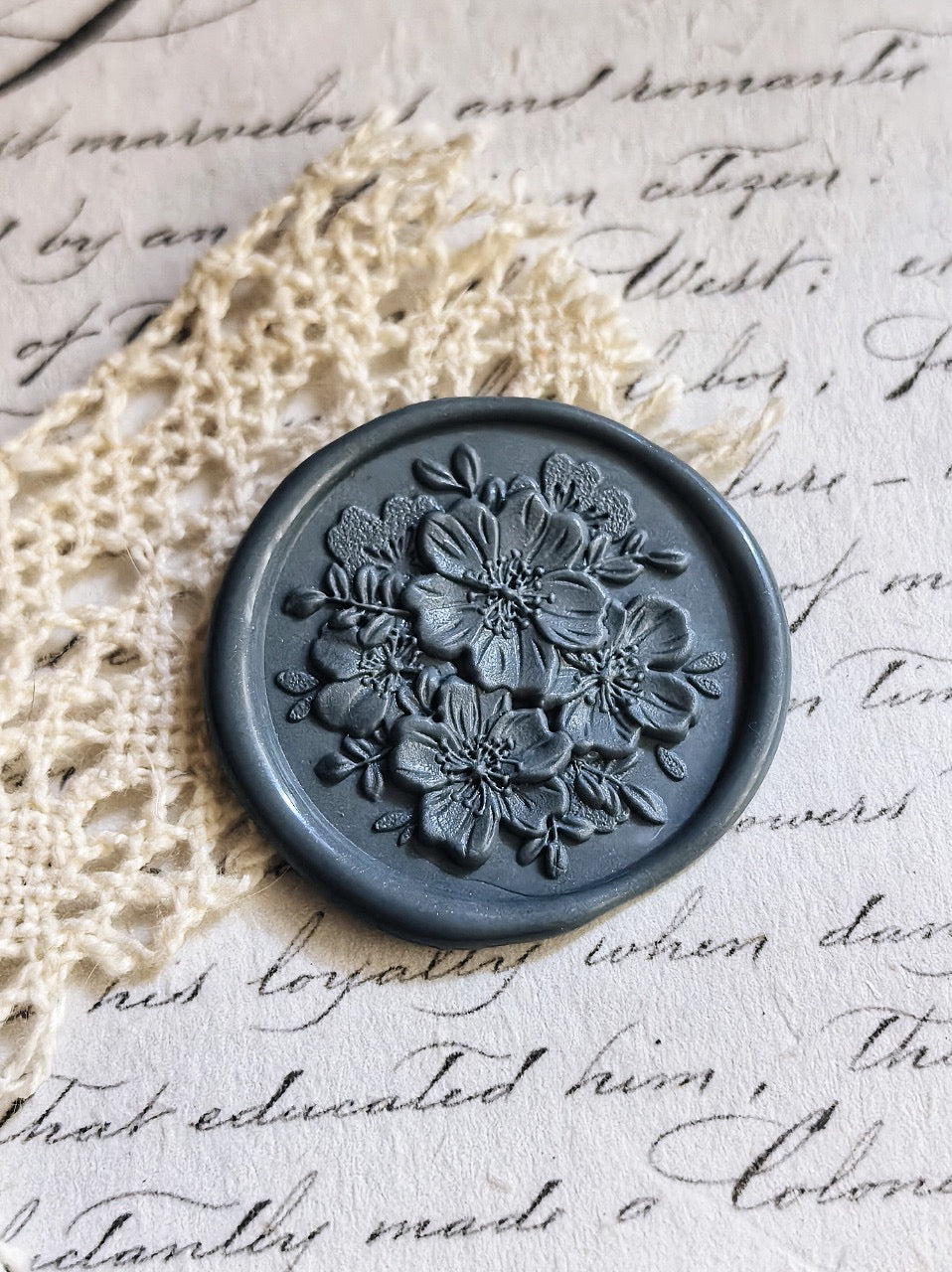 Four Magnolia Petals Wax Seal Stamp