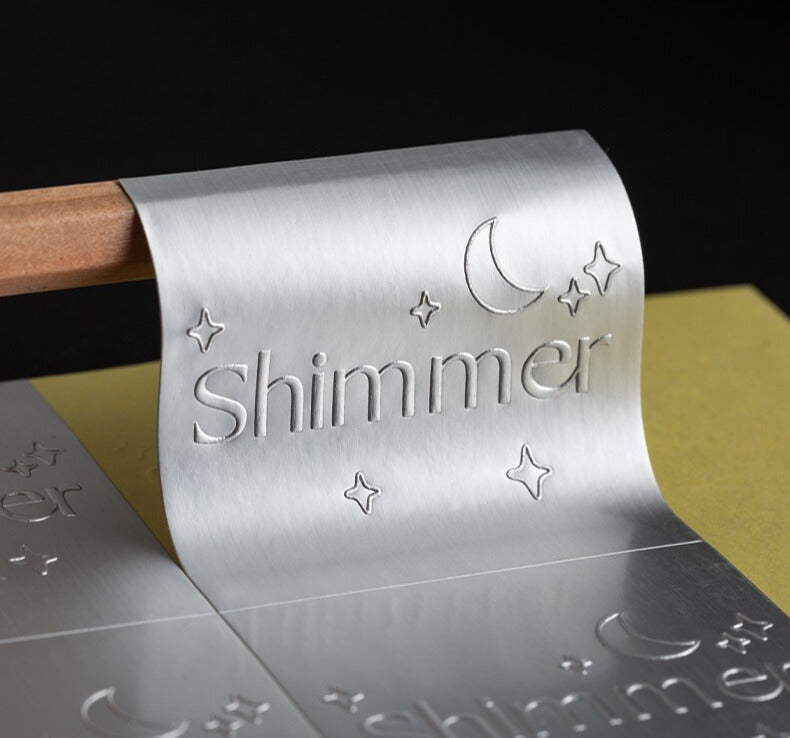 Luxe Metallic Silver Embossed Custom Labels | Sleek 3D Logo Stickers for Modern Branding