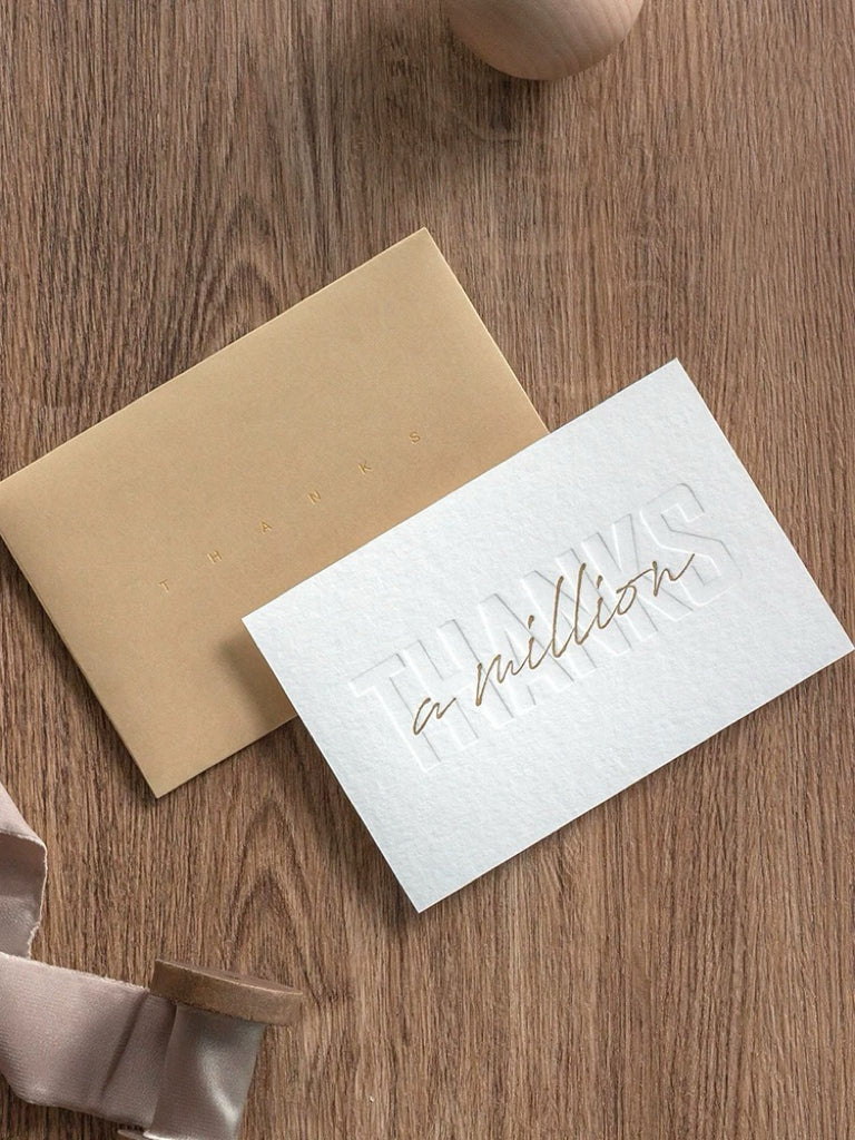 Thanks Greeting Card Kit – Stamp, Glue Gun & Metallic Sticks