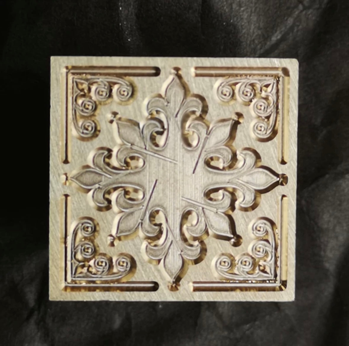 Vintage Rotating Floral Leaf Tile Wax Seal Stamp
