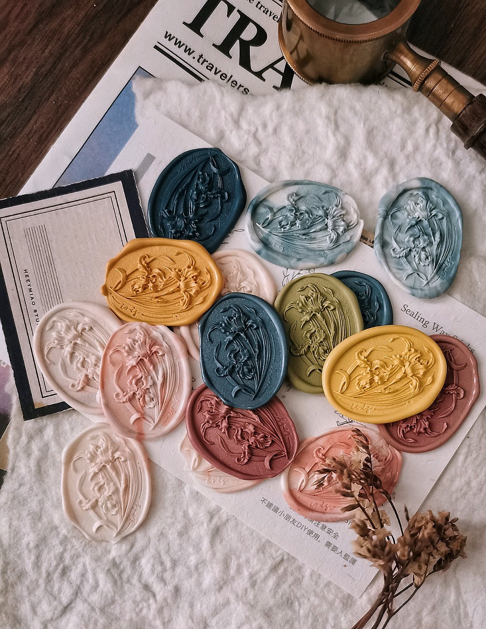 Victorian Bloom – Iris Flower Wax Seal Stamp