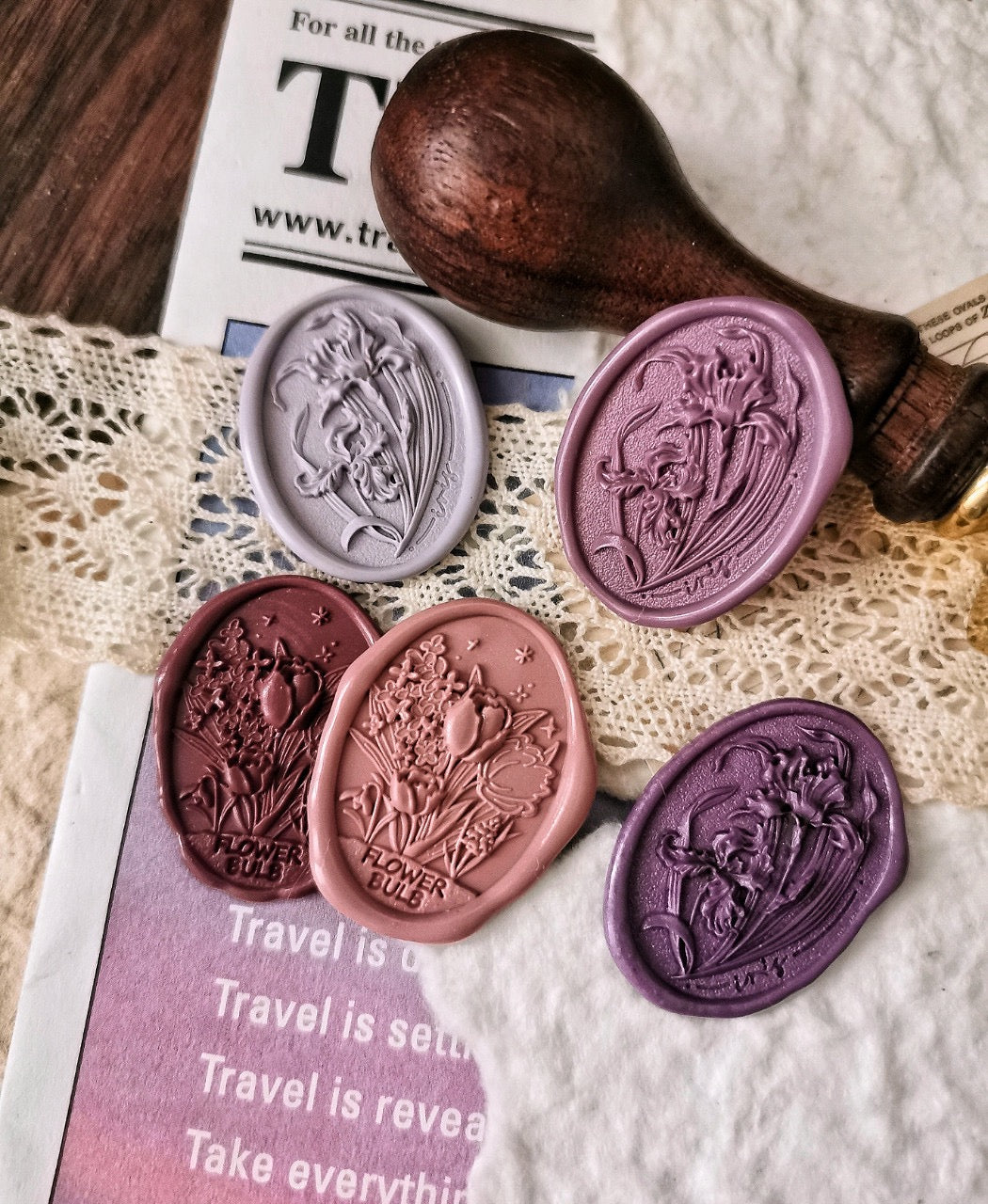 Victorian Bloom – Iris Flower Wax Seal Stamp