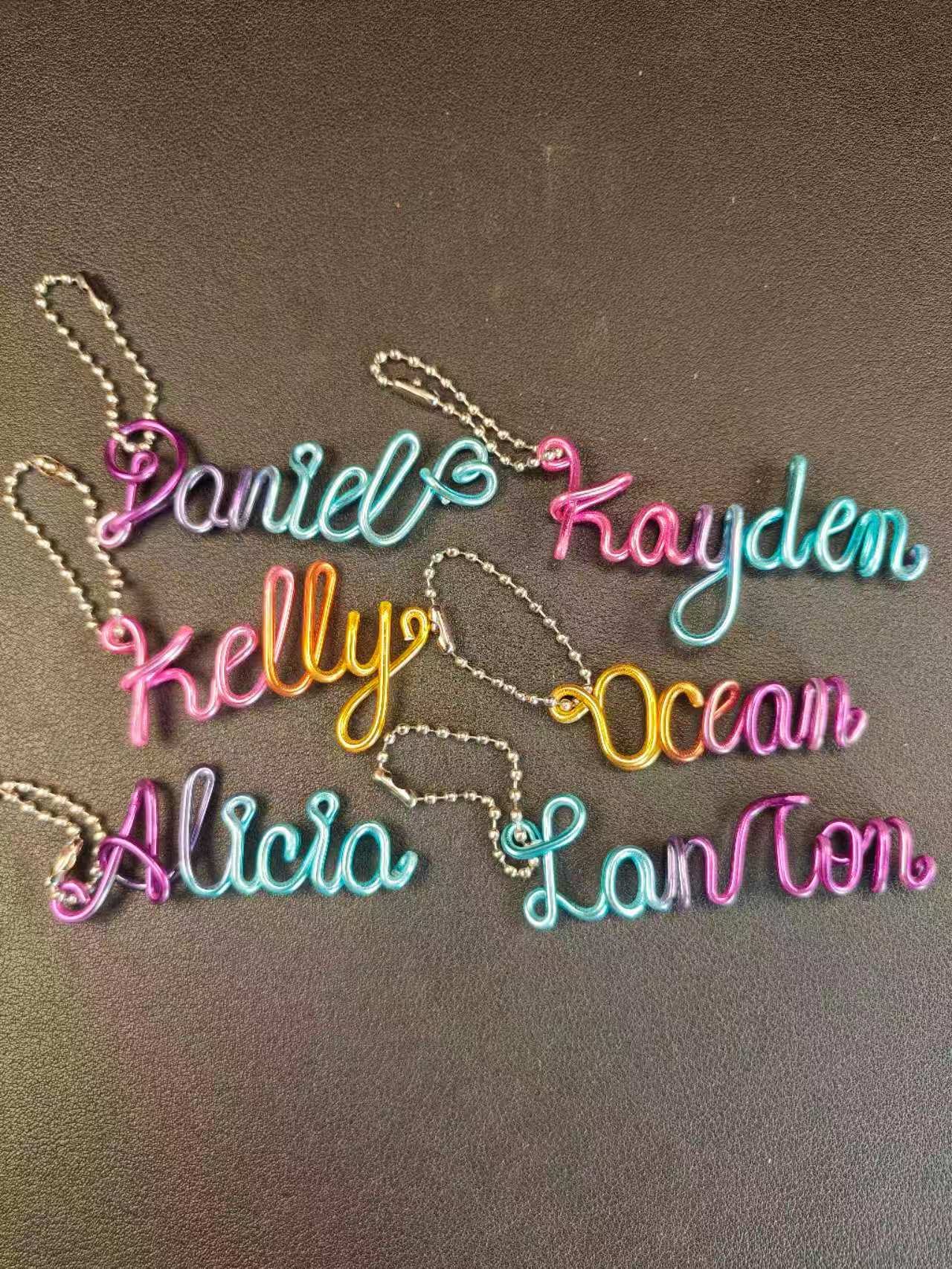 Custom Double-Color Name Keychain