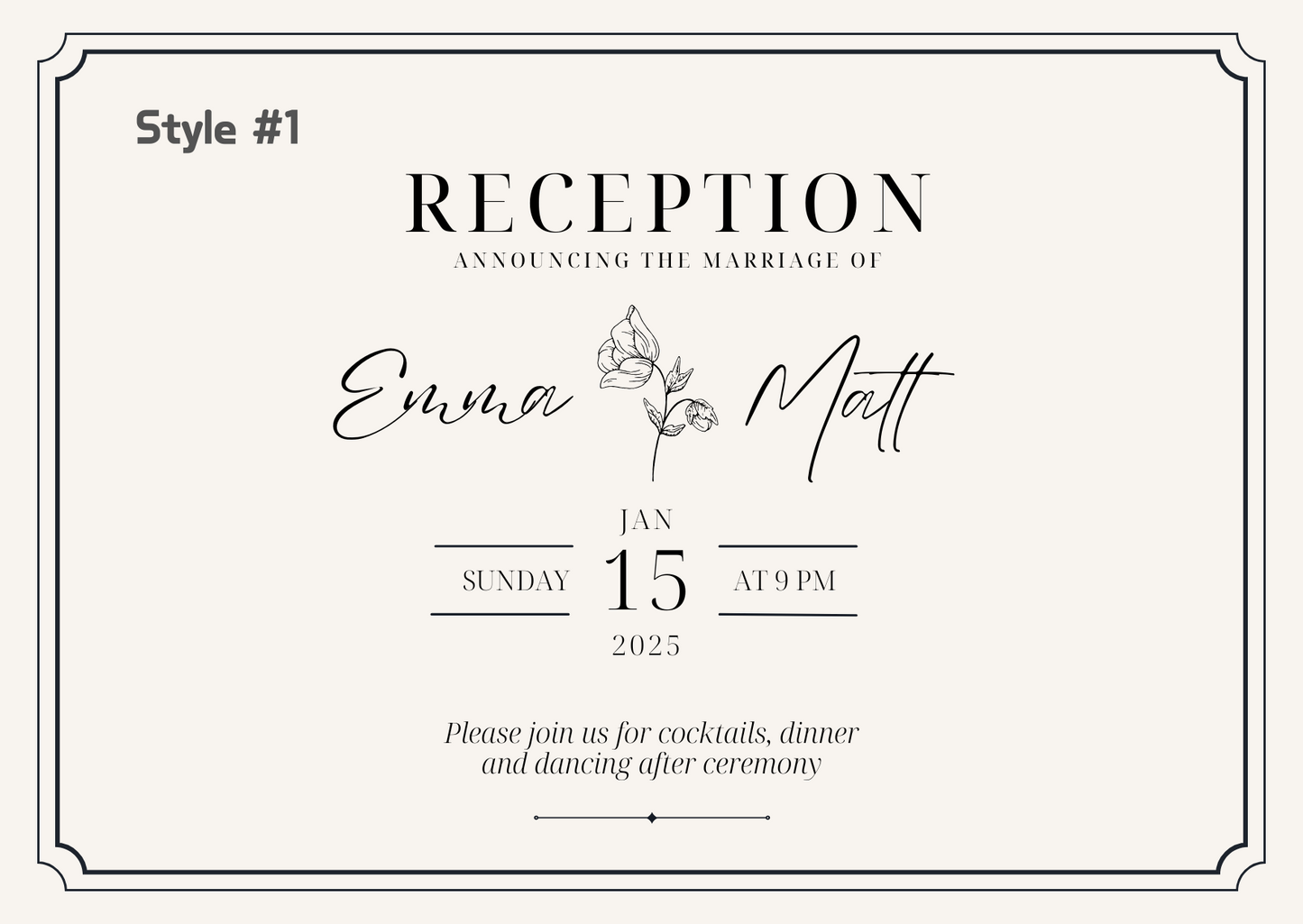 Embossed White Wedding Invitation Set