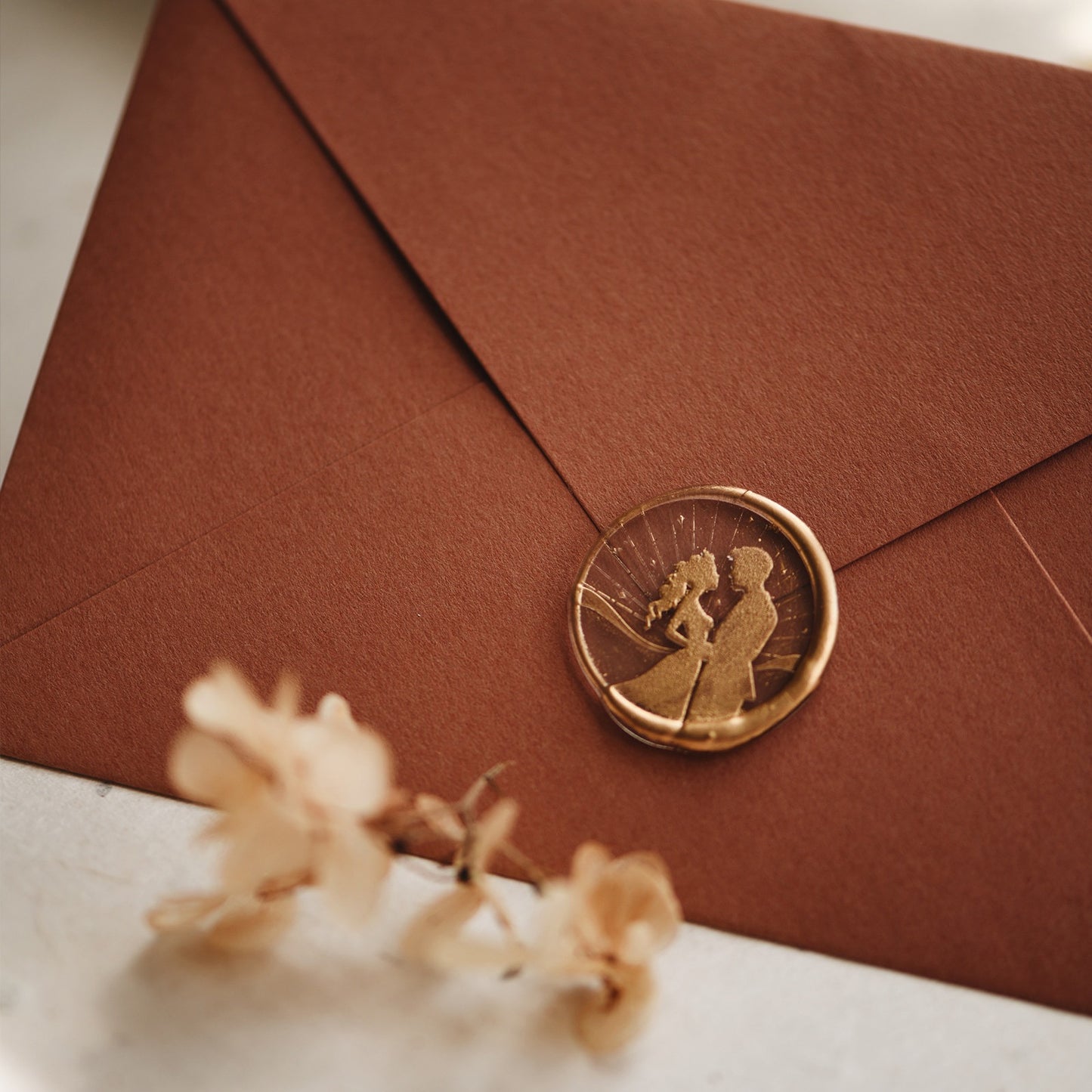 Together in Lines – Couple Outline Wax Seal Stamp