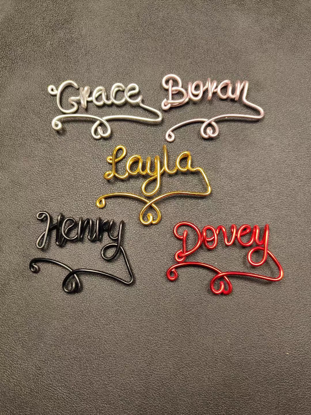 Floating Name – Personalized Wire Charm for Wine Glass Rim
