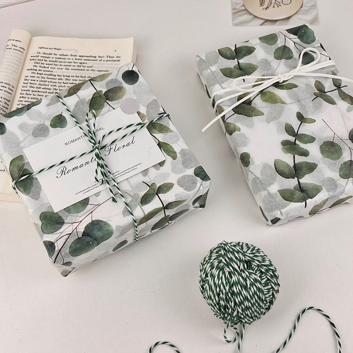 Aesthetic Gift Wrapping Kit – Pearlescent Tissue Paper, Wax Seal Stickers, Ribbon & Thank You Cards for Boutique Packaging