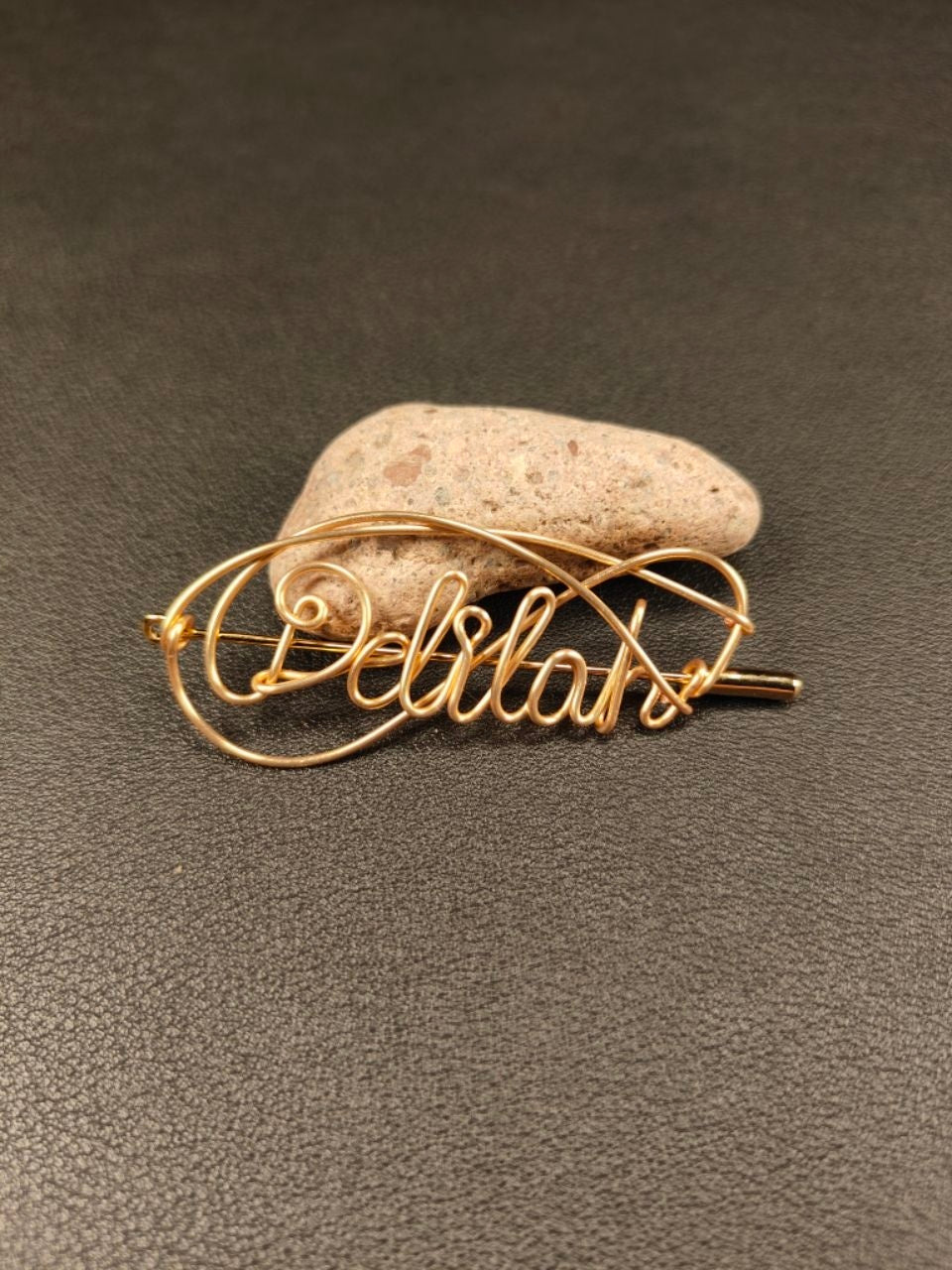 Double Loop Monogram Brooch