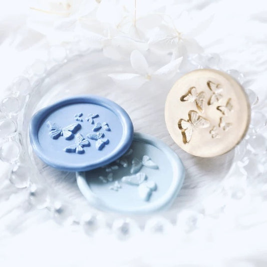 Butterfly Circle Wax Seal Stamp – Six Butterflies in Motion