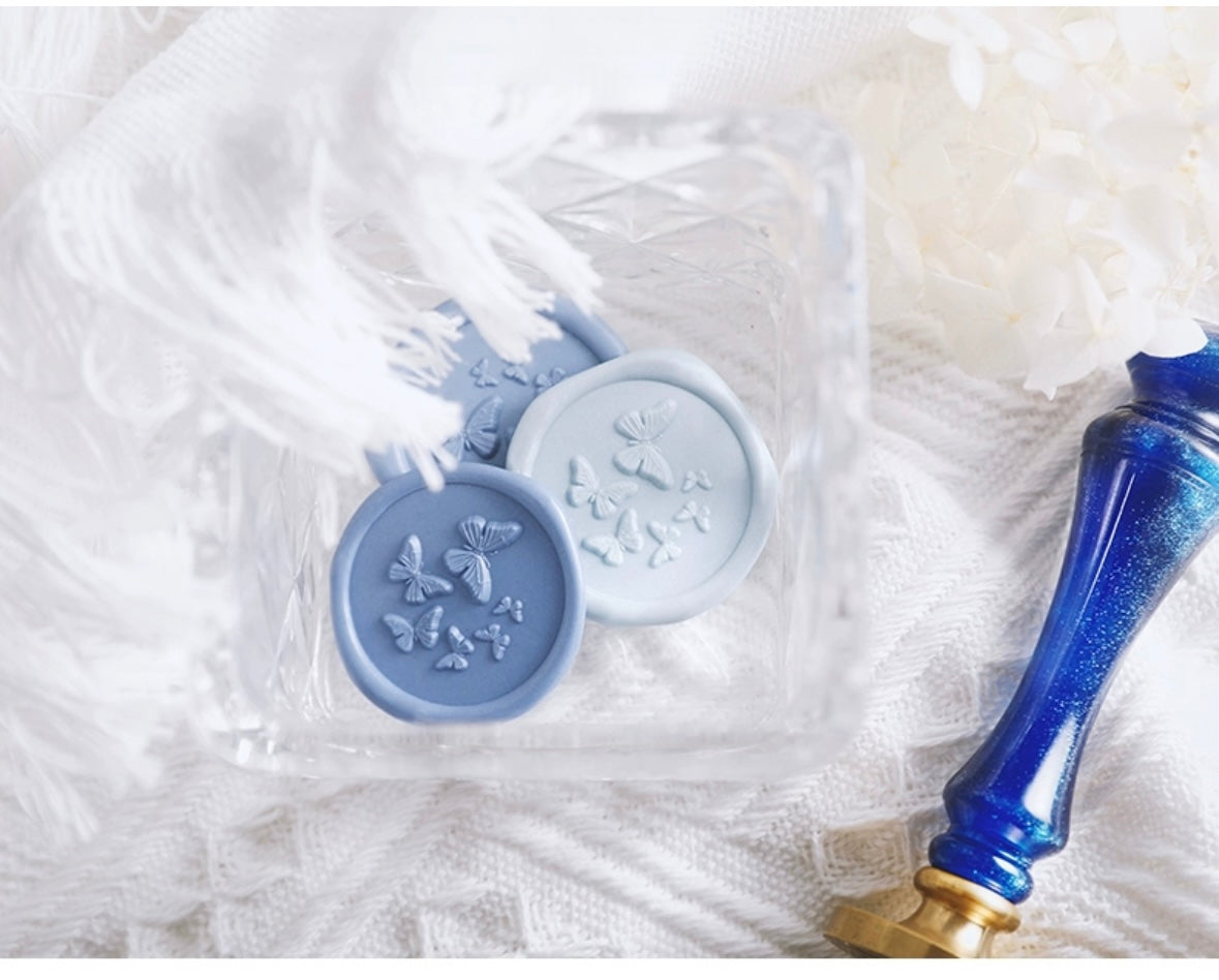 Butterfly Circle Wax Seal Stamp – Six Butterflies in Motion