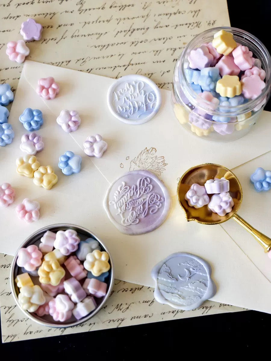 Cat Paw Mixed-Color Wax Sealing Pellets