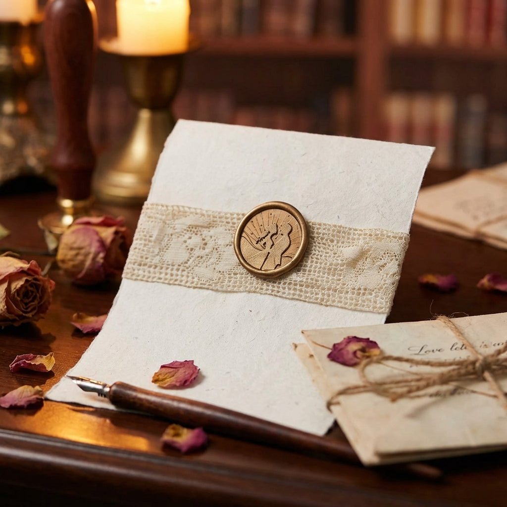 キャッスルワックスシールスタンプ – 結婚式の招待状や手紙に最適なロイヤルキャッスルデザイン