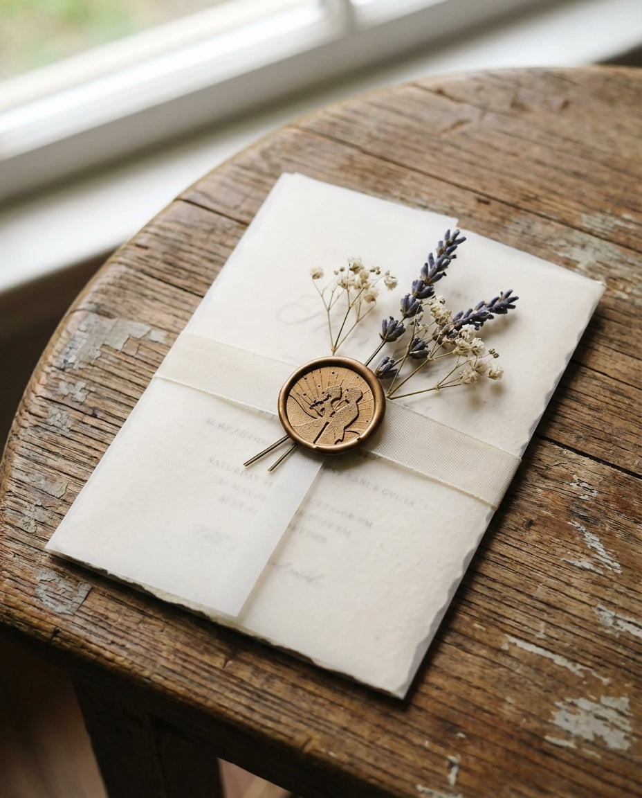 キャッスルワックスシールスタンプ – 結婚式の招待状や手紙に最適なロイヤルキャッスルデザイン