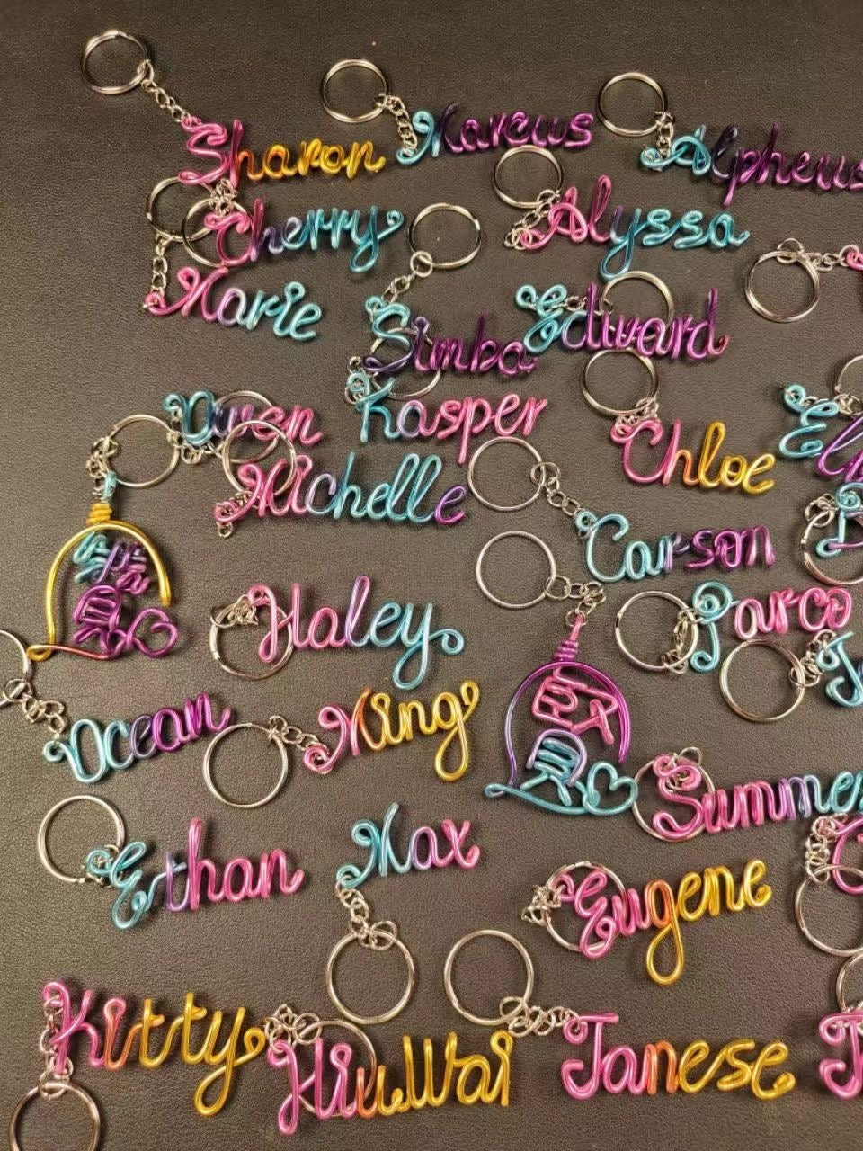 Custom Double-Color Name Keychain