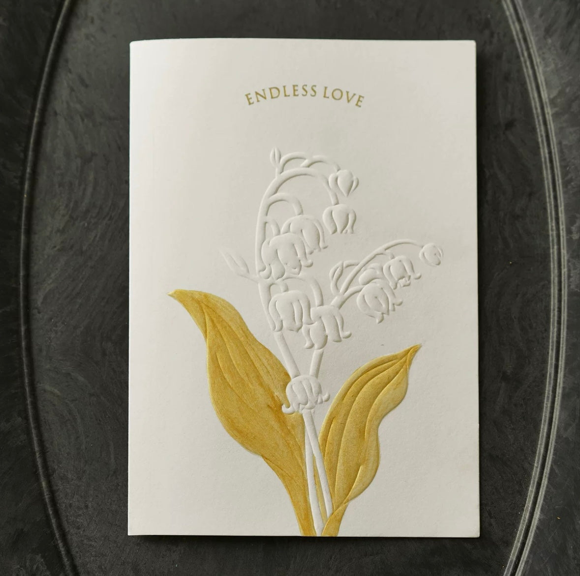 Floral Elegance – Handmade Gold Embossed Wedding Vow Cards