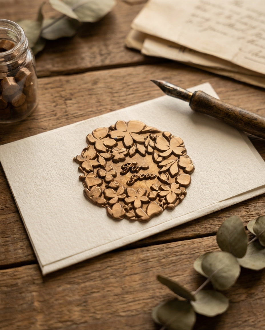 キャッスルワックスシールスタンプ – 結婚式の招待状や手紙に最適なロイヤルキャッスルデザイン