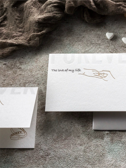 Forever Love – Ring & Hand Design Card with Envelope