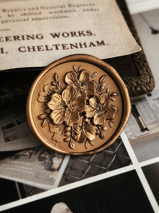 Four Magnolia Petals Wax Seal Stamp