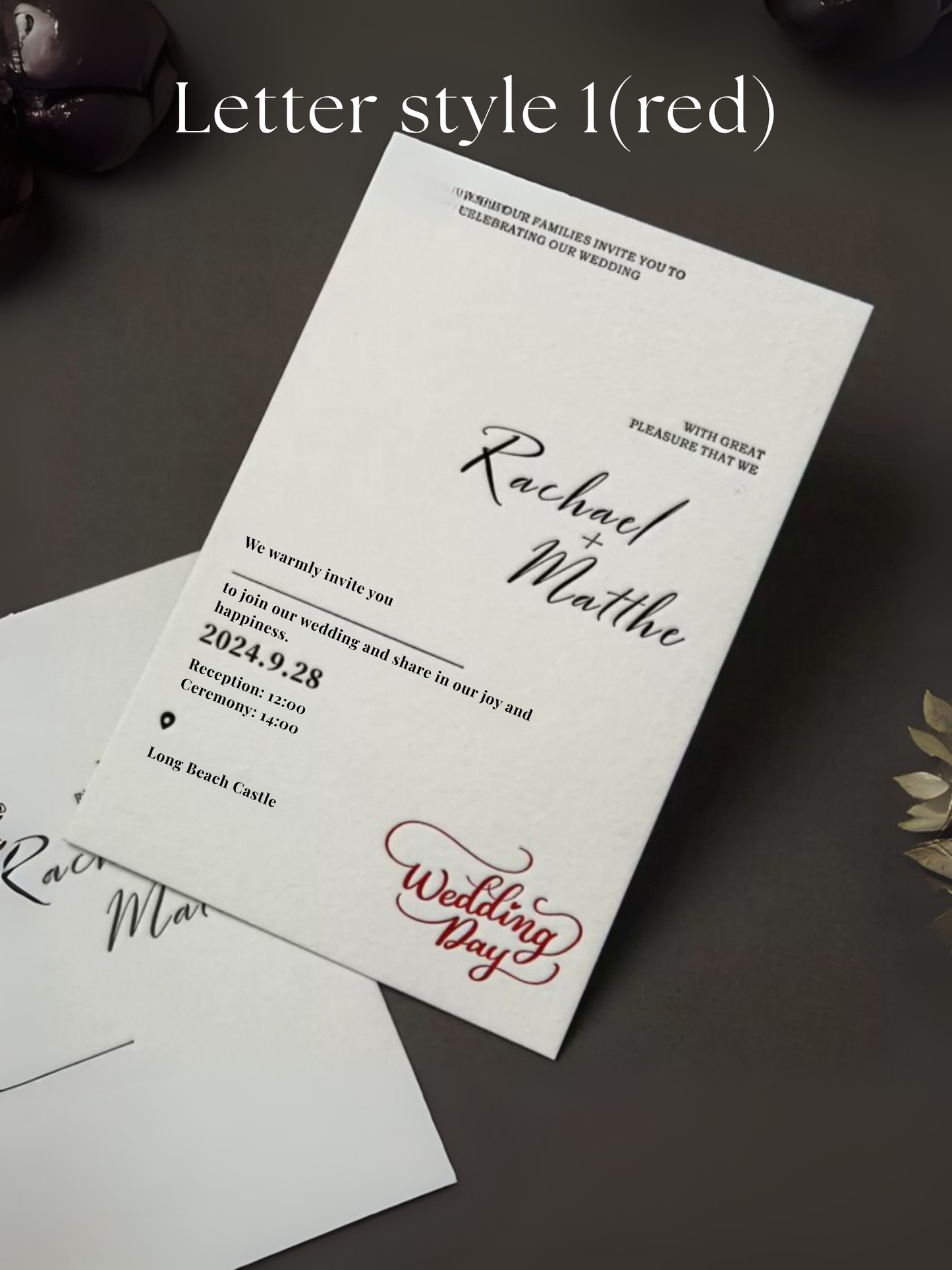 French Lily of the Valley Wedding Invitation Set