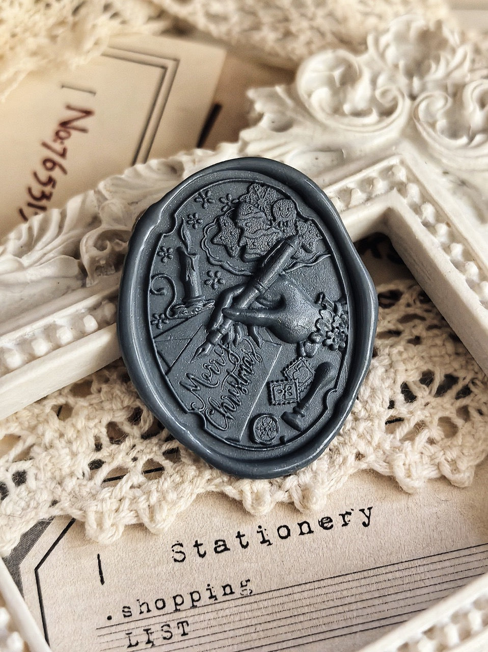 Festive Handwritten Design – Merry Christmas Wax Seal Stamp