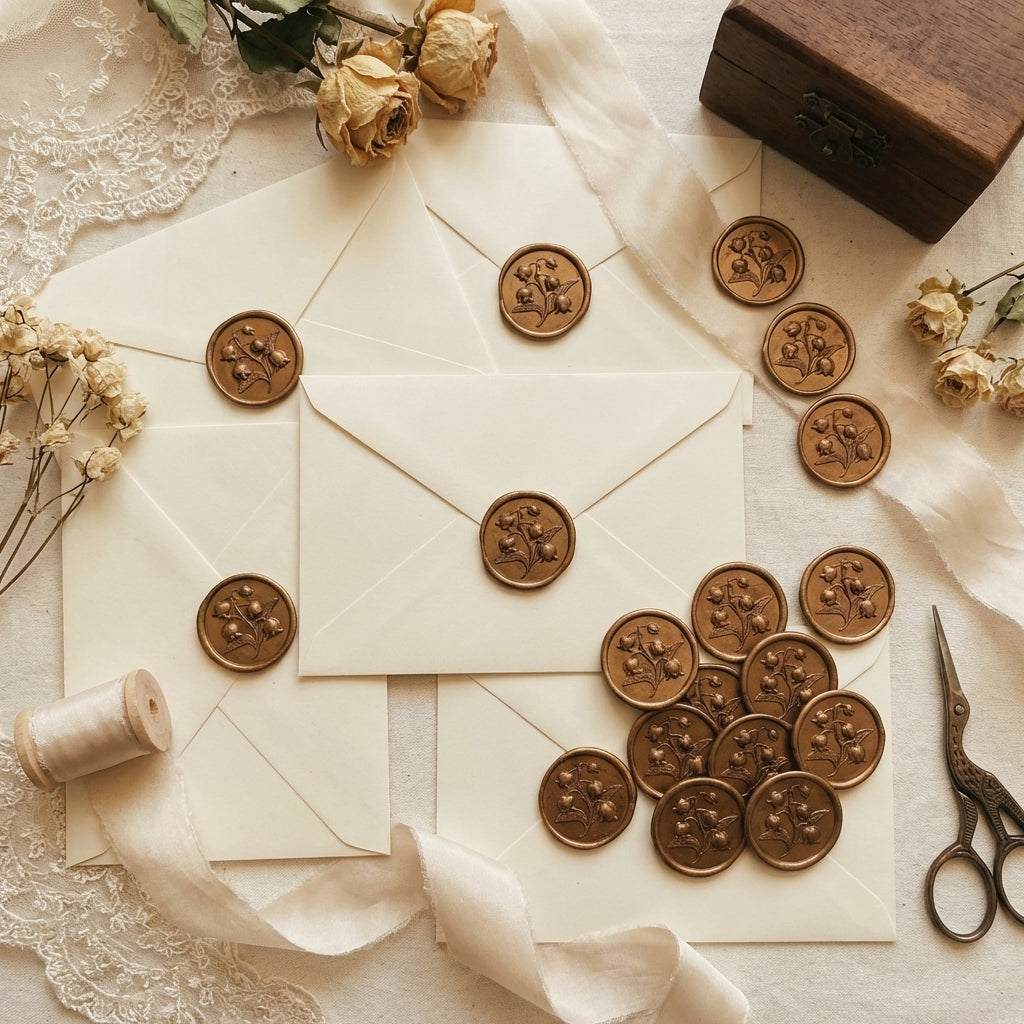 Lily Adhesive Wax Seal Stickers – Pre-Made Peel & Stick Wax Seals