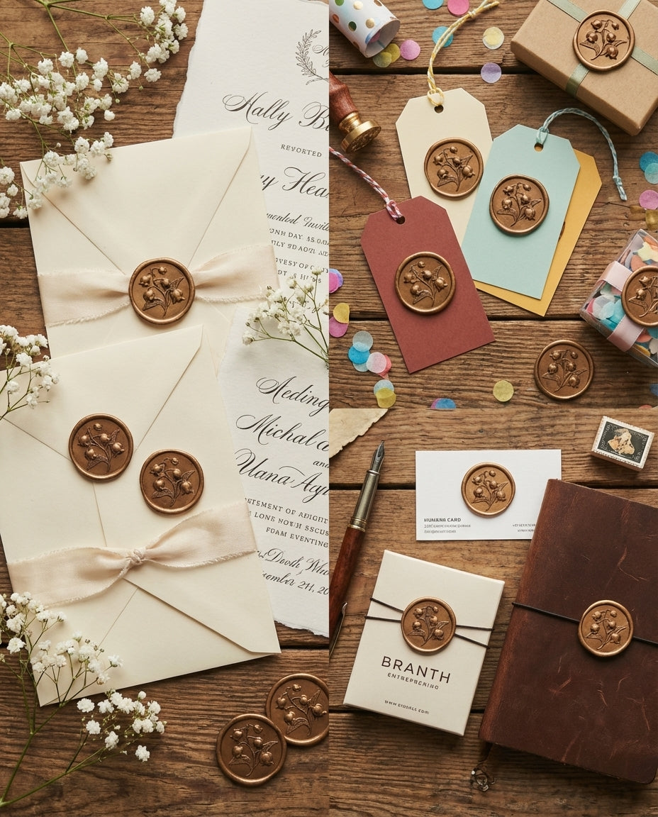 Lily Adhesive Wax Seal Stickers – Pre-Made Peel & Stick Wax Seals