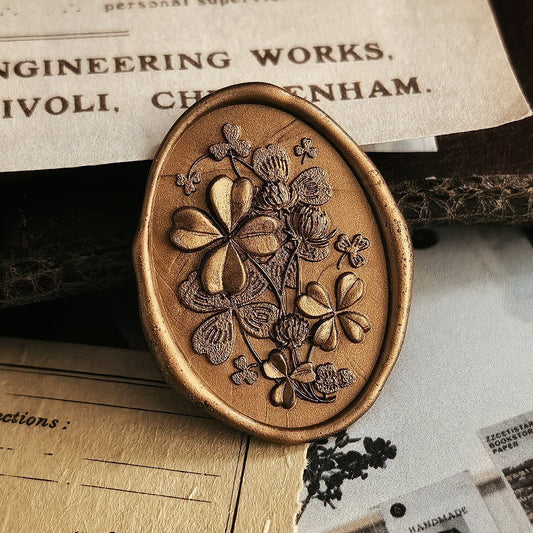 Lucky Four-Leaf Clover Wax Seal Stamp