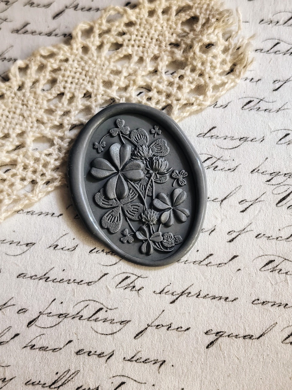 Lucky Four-Leaf Clover Wax Seal Stamp