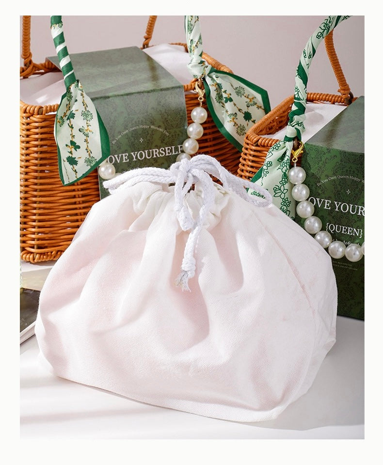 Luxury Pearl Bamboo Gift Basket Set