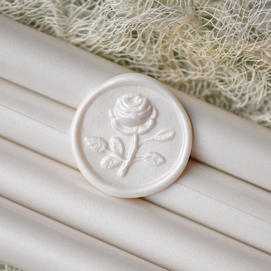 White Metallic Pearlescent Wax Sticks