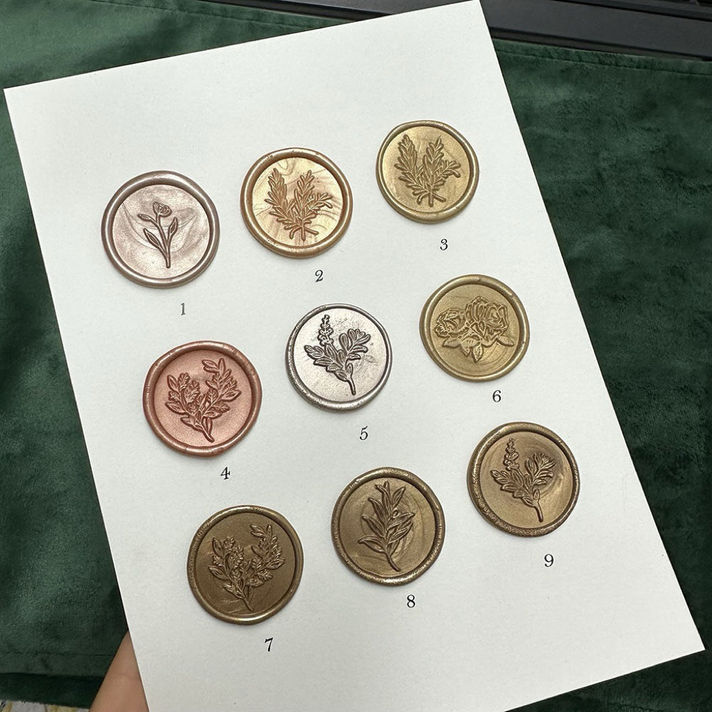 Modern Arc-Top Wedding Menu Card with Wax Seal Name Tag