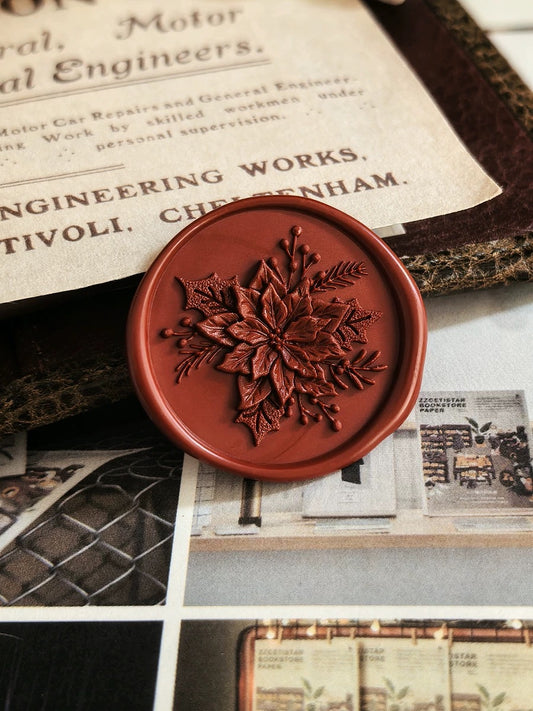 クロウワックスシールスタンプ – バラとカラス