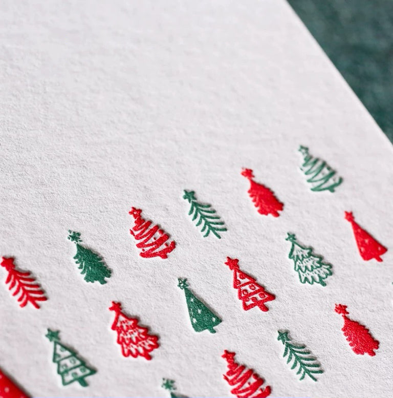Red & White Merry Christmas Greeting Card – Festive Holiday Card with Envelope