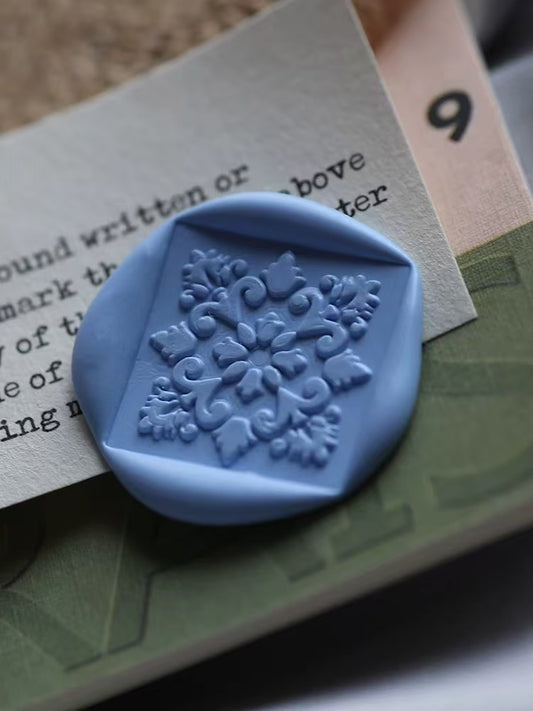 Retro Floral Branch Tile Wax Seal Stamp