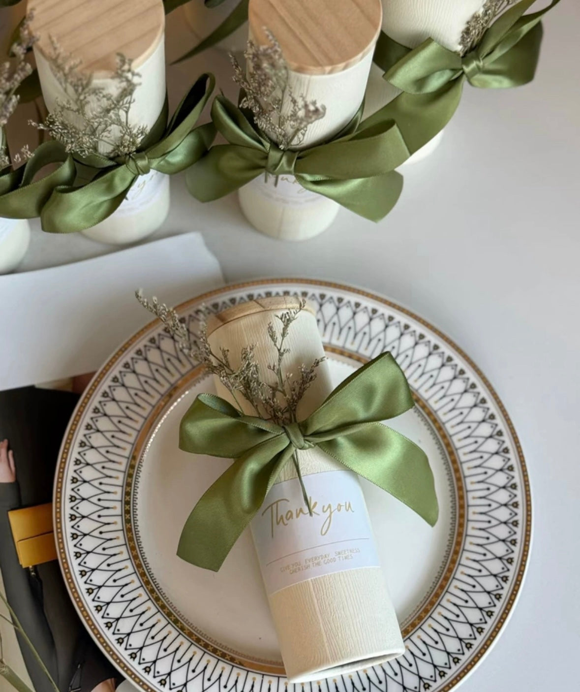 Thank You Cylinder Gift Box – Mini Hand Cream with Ribbon & Sticker