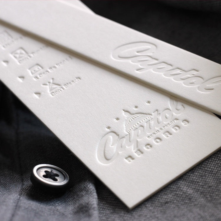 Thickened Embossed Logo Hang Tags & Premium Clothing Price Labels