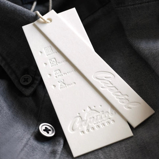 Thickened Embossed Logo Hang Tags & Premium Clothing Price Labels