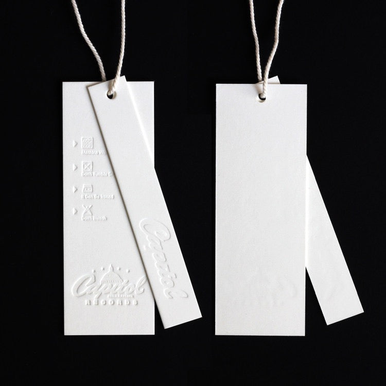 Thickened Embossed Logo Hang Tags & Premium Clothing Price Labels