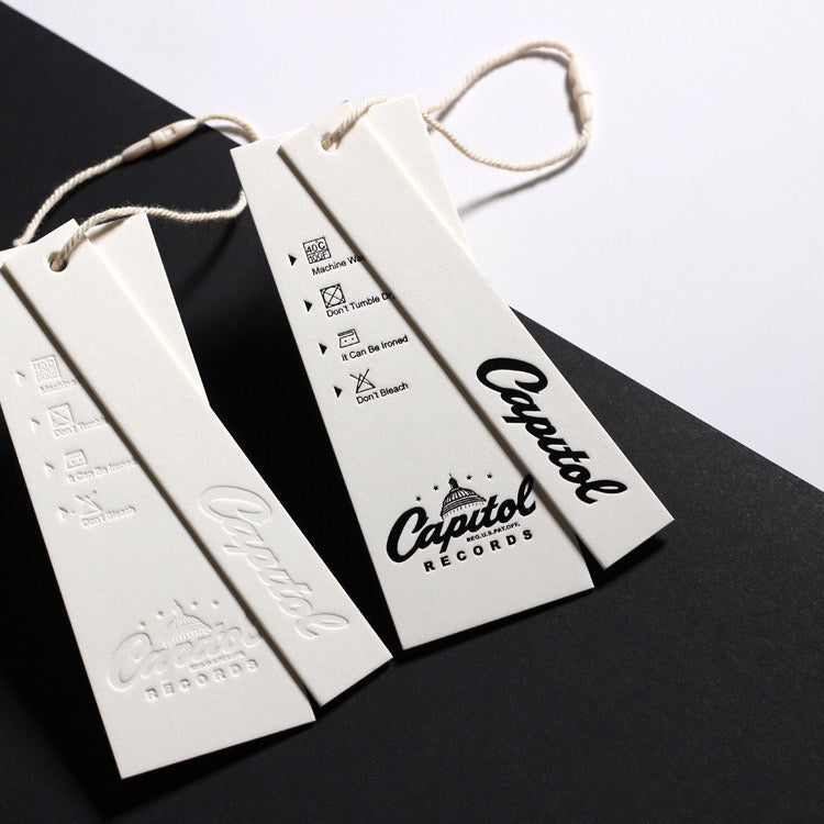 Thickened Embossed Logo Hang Tags & Premium Clothing Price Labels