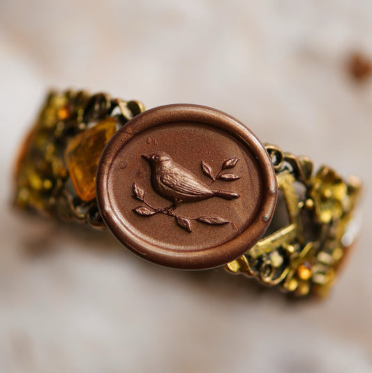Bird on Branch Wax Seal Stamp