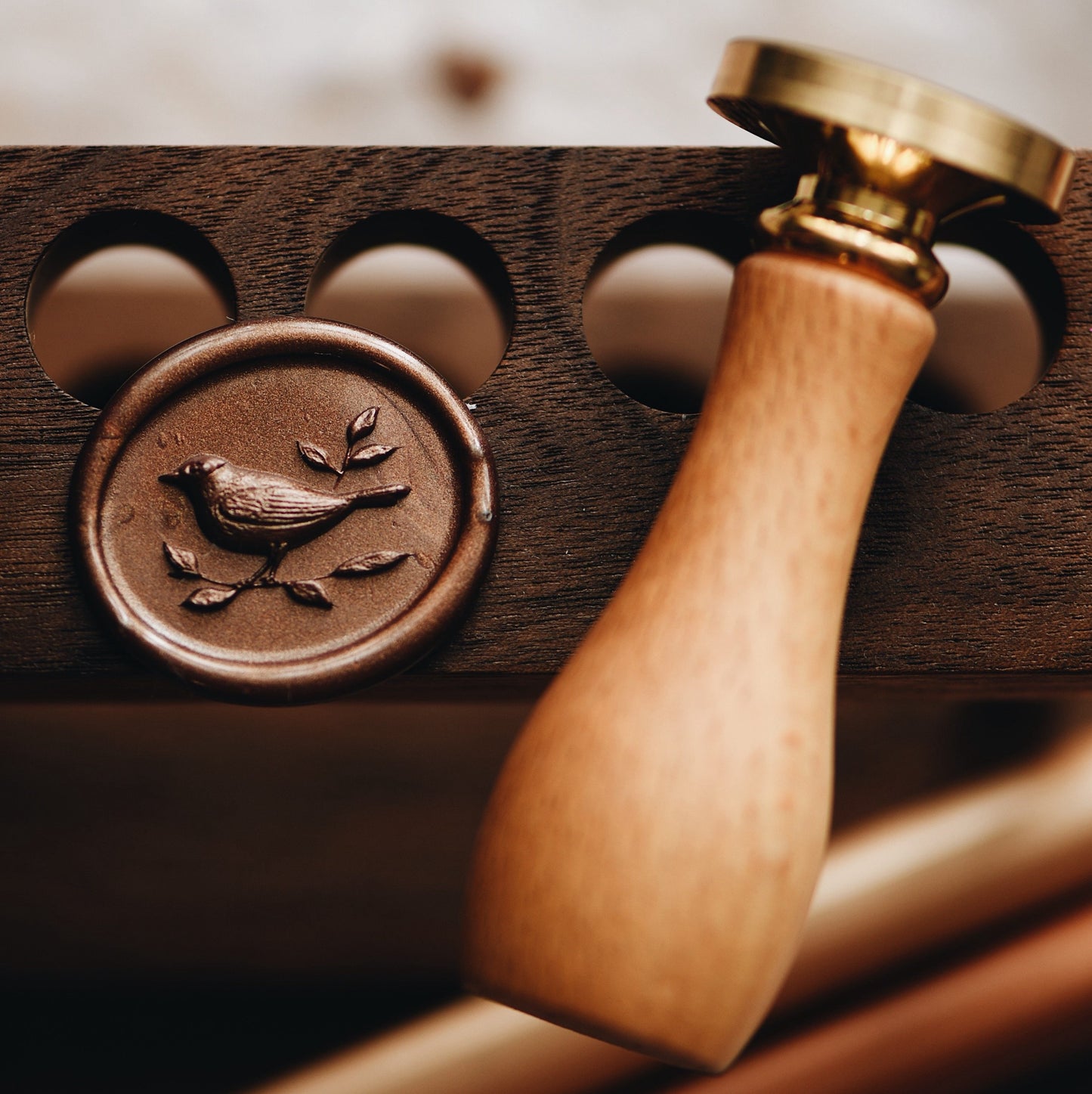 Bird on Branch Wax Seal Stamp