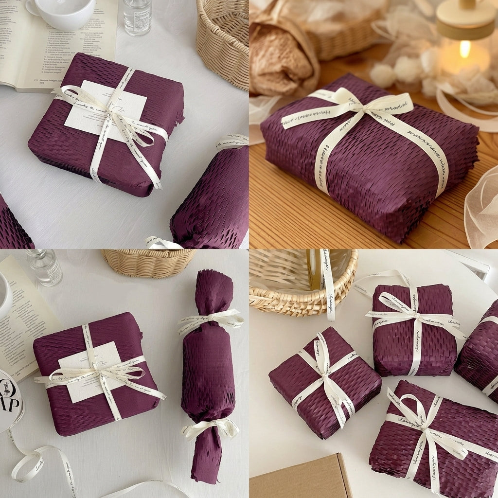 5 Rolls Honeycomb Packing Paper – Eco Friendly Kraft Cushion Wrap for Shipping, Moving & Gift Wrap