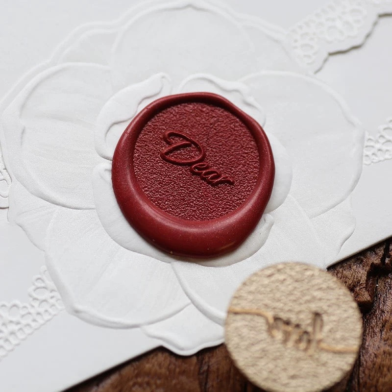Dearly Yours – “Dear Letter” Script Wax Seal Stamp