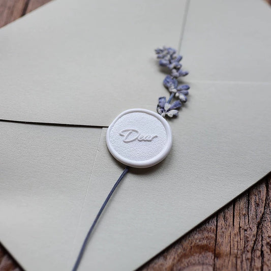 'Dear' Script Adhesive Wax Seal Stickers – Pre-Made Peel & Stick Wax Seals
