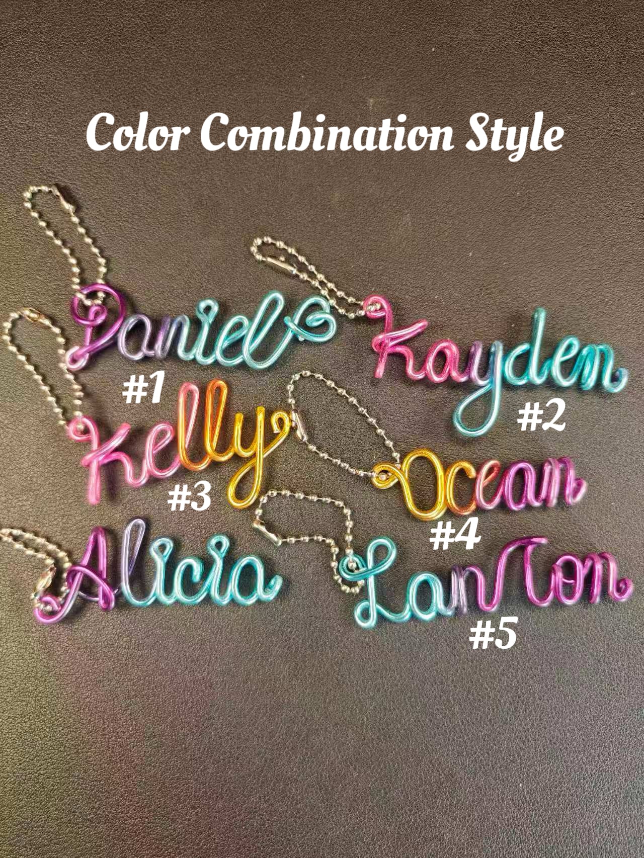 Custom Double-Color Name Keychain