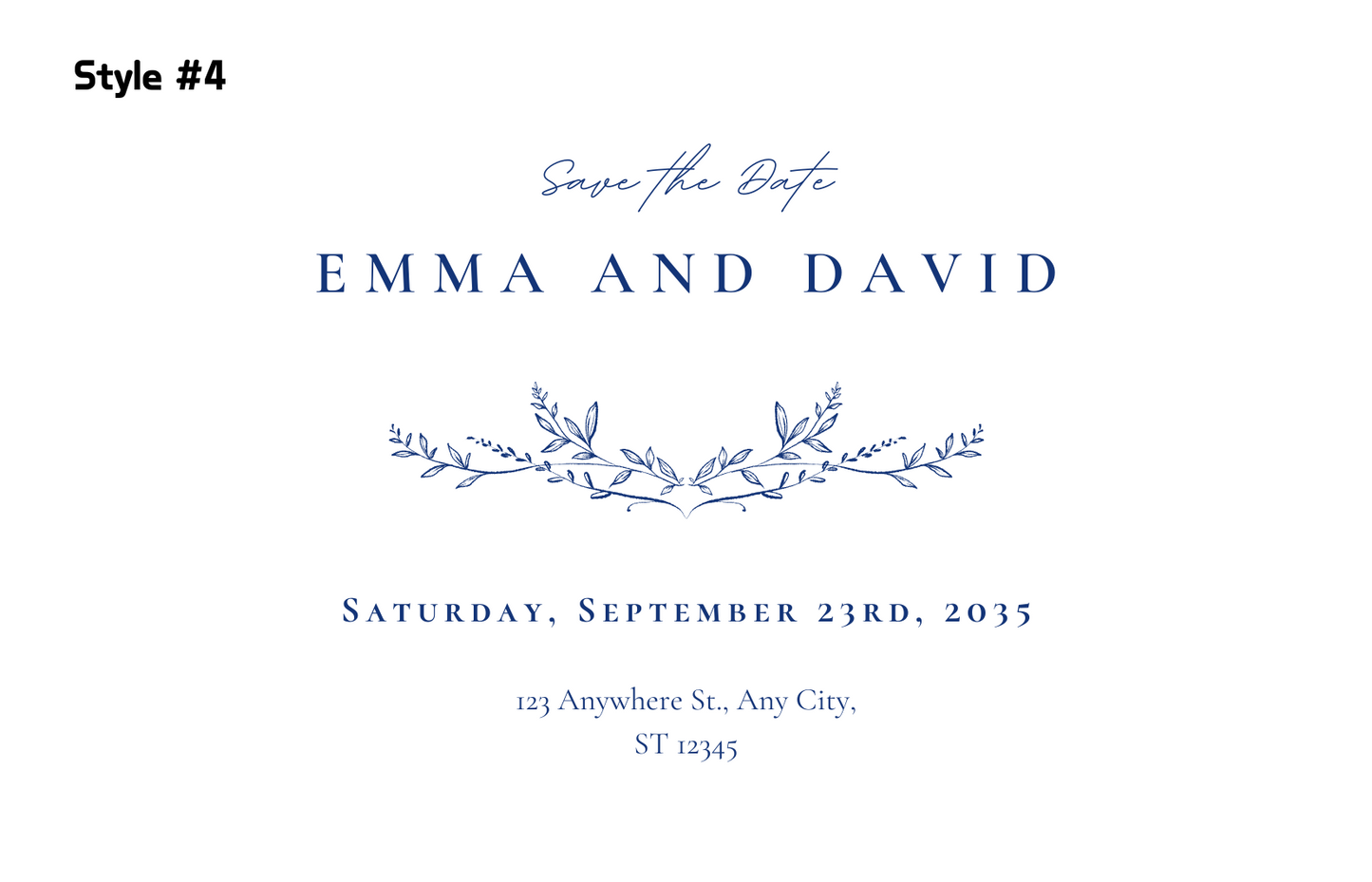 Embossed White Wedding Invitation Set