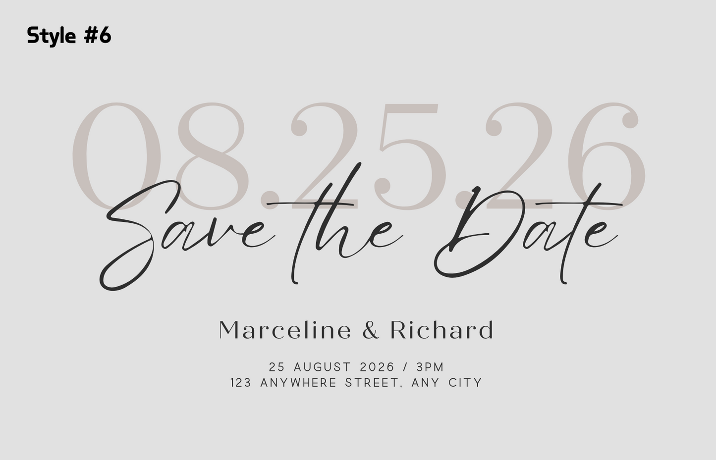 Embossed White Wedding Invitation Set