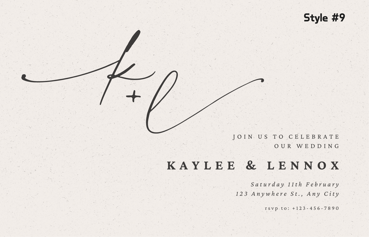 Embossed White Wedding Invitation Set